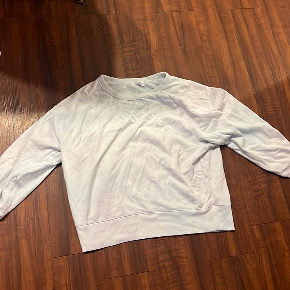 Lightly Dyed - Blue & Pink Sweatshirt - Light Long Sleeve- GAP - Size Large